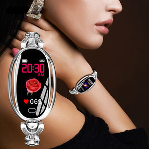 Women Girl Crystal Luxury Smart Watch Sport Bracelet  Watch For Android iOS Bracelet
