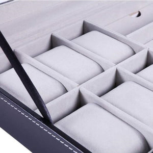 PU Leather Watch Holder Organizer With Lock for Quartz Watches Jewelry Boxes