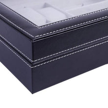 Load image into Gallery viewer, PU Leather Watch Holder Organizer With Lock for Quartz Watches Jewelry Boxes
