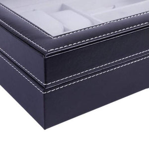 PU Leather Watch Holder Organizer With Lock for Quartz Watches Jewelry Boxes