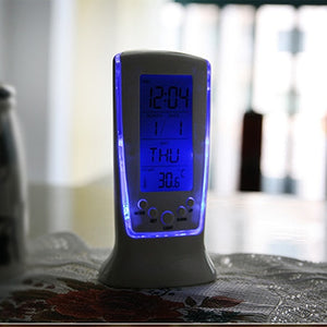 New LED Digital Alarm Clock with Blue Back-light Electronic Calendar Thermometer Gift Home Decor Reminding Table Clocks