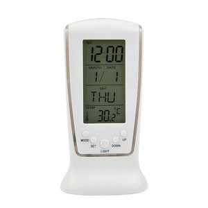 New LED Digital Alarm Clock with Blue Back-light Electronic Calendar Thermometer Gift Home Decor Reminding Table Clocks