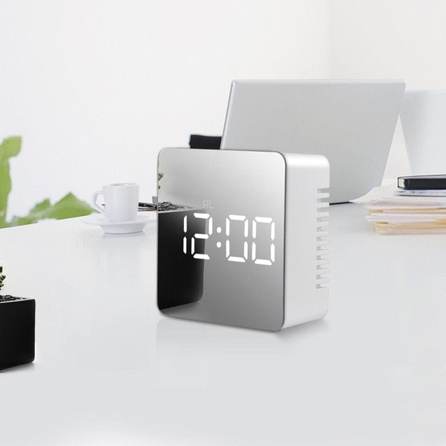 Multi-Function LED Table Clock Digital Modern Mirror Alarm Clocks