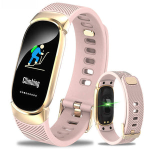 New Sports Waterproof Bracelet Band Unisex Fitness Tracker Smartwatch Metal Case Smartwatch