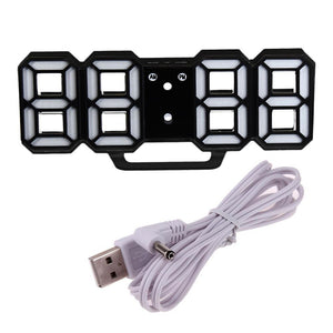 Modern Digital LED Table Desk Night Wall Clock Alarm Watch 24 or 12 Hour Display Dropshiping Feb25