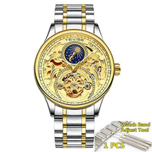 Load image into Gallery viewer, 2020 New Luxury Blue Gold Skeleton Automatic Self-Wind Watch

