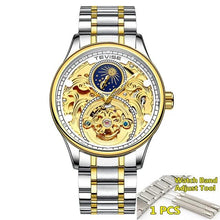 Load image into Gallery viewer, 2020 New Luxury Blue Gold Skeleton Automatic Self-Wind Watch
