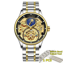 Load image into Gallery viewer, 2020 New Luxury Blue Gold Skeleton Automatic Self-Wind Watch
