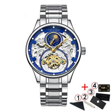 Load image into Gallery viewer, 2020 New Luxury Blue Gold Skeleton Automatic Self-Wind Watch
