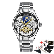 Load image into Gallery viewer, 2020 New Luxury Blue Gold Skeleton Automatic Self-Wind Watch
