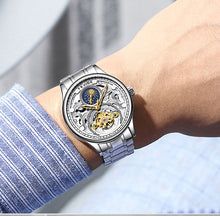 Load image into Gallery viewer, 2020 New Luxury Blue Gold Skeleton Automatic Self-Wind Watch
