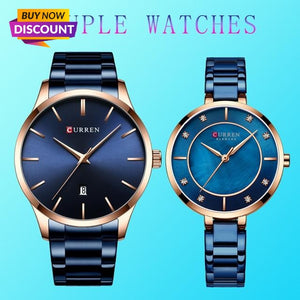 Couple Watch Set 2020 Curren Watches For Man And Woman Minimalist Golden Watches For Lovers Business Wristwatch Relogio Feminino