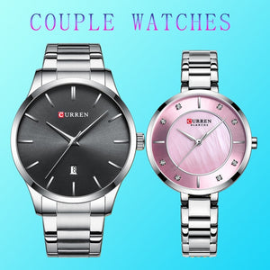 Couple Watch Set 2020 Curren Watches For Man And Woman Minimalist Golden Watches For Lovers Business Wristwatch Relogio Feminino