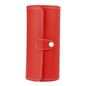 Luxury Watch Display Gift Box Case Roll 3 Slot Wristwatch PU Leather