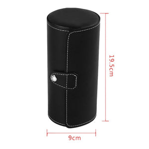 Luxury Watch Display Gift Box Case Roll 3 Slot Wristwatch PU Leather