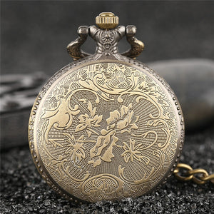 Rock Fashion Pocket Watch Skull Stars Skeleton Carving Pendant Chain Rebellious Gothic Hollow Clock Hot Cool Gifts for Men Women