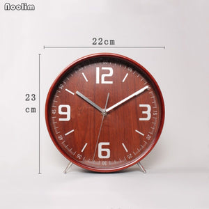 Table Clock Desktop Living Room Simple Solid Wood Clock Modern Large Pendulum Clock Creative Minimalist Ornaments