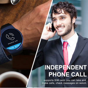 KW18 Smart Support SIM TF Card Sport Modes Smartwatch For Android IOS Men's Watch