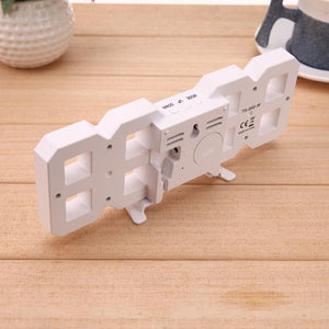 8 Shaped USB Digital Table Clocks Wall Clock LED Time Display Creative Watches 24&12-Hour Display Alarm Snooze Home Decoration
