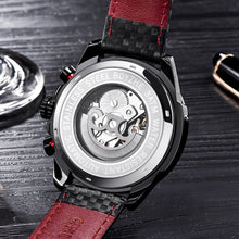 Load image into Gallery viewer, Luxury Brand Sport Watch Men&#39;s Leather Mechanical Watches Self Winding
