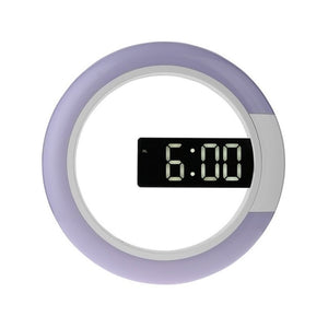 3D LED Digital Table Clock Alarm Mirror Hollow Wall Clock Modern Design Nightlight For Home Living Room Decorations